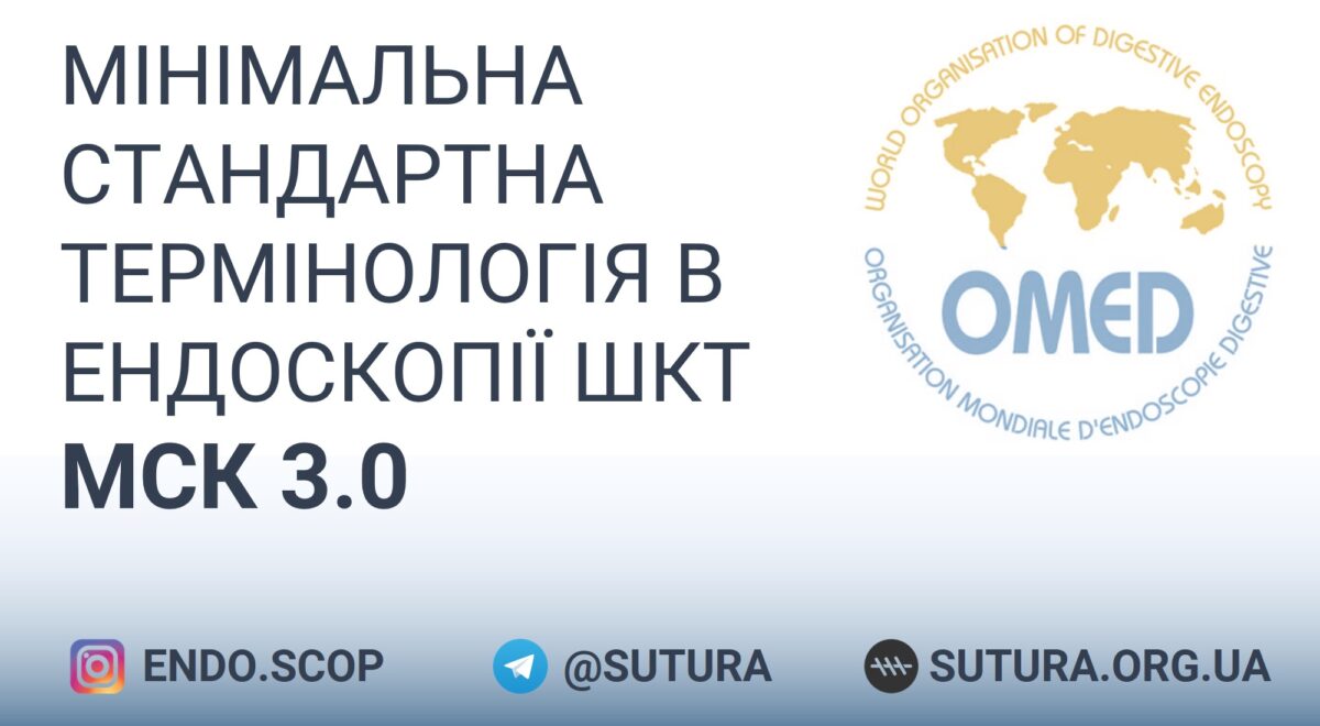 МІНІМАЛЬНА СТАНДАРТНА ТЕРМІНОЛОГІЯ В ЕНДОСКОПІЇ ШКТ МСК 3.0