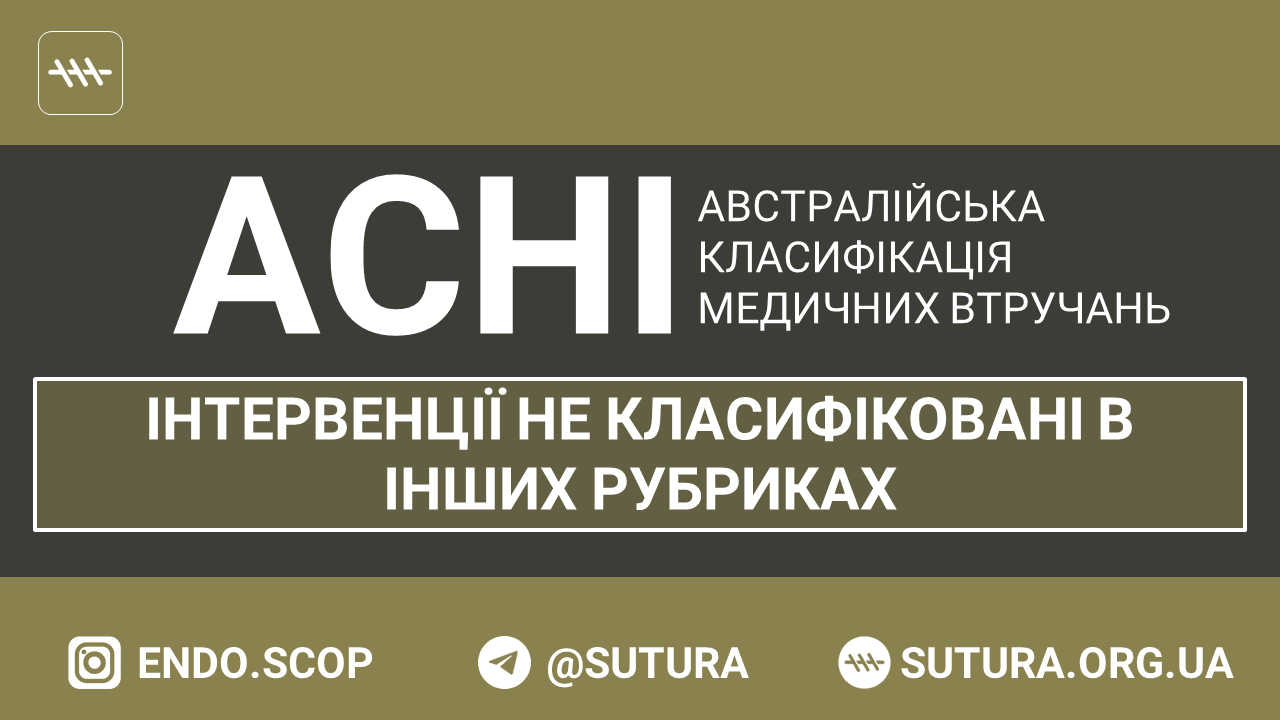 ACHI Інтервенції не класифіковані в інших рубриках