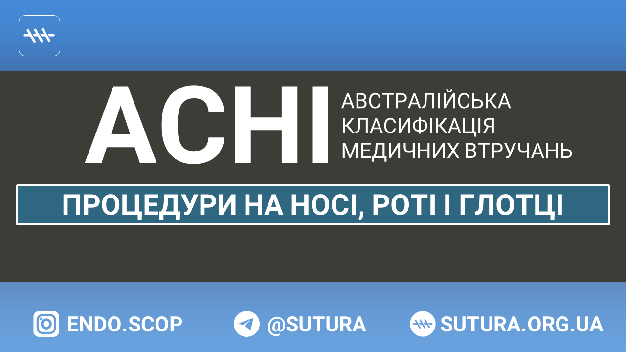 ACHI Процедури на носі, роті і глотці