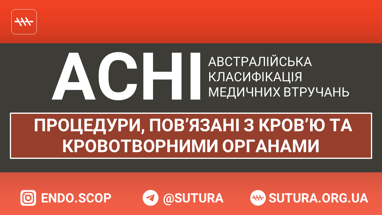 ACHI Процедури, пов’язані з кров’ю та кровотворними органами